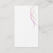 Carte De Visite Brush noir blanc Script Courbes Abstraites moderne (Dos)