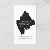 Carte De Visite Brush noir Strokes Creative Professional (Devant)