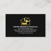 Carte De Visite Brush Peinture Accueil Peintre Services (Dos)