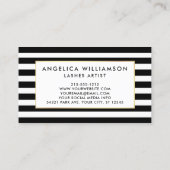 Carte De Visite Brush Script Bourgogne Floral Lashes (Dos)