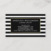 Carte De Visite Brush Script Lashes Brisé Bourgogne Floral (Dos)