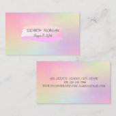 Carte De Visite Brush Stroke Cool moderne, Holographique (Devant / Derrière)