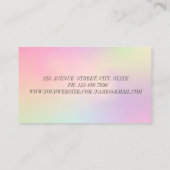 Carte De Visite Brush Stroke Cool moderne, Holographique (Dos)