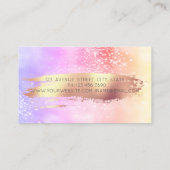 Carte De Visite Brush Stroke Holographique Floral Mixer (Dos)