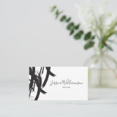 Carte De Visite Brush Strokes, moderne, chic, STYLIST (Debout devant)