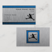 Carte De Visite Brushed aluminum look tennis (Devant / Derrière)
