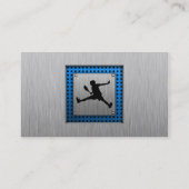 Carte De Visite Brushed aluminum look tennis (Dos)