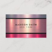 Carte De Visite Brushed Metal Gold Banding  Business Card (Devant)