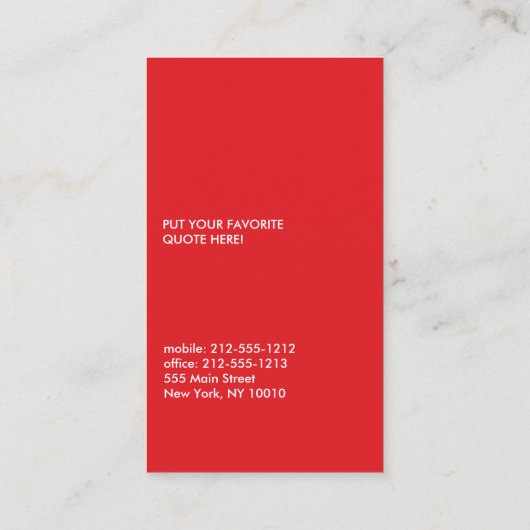 CARTE DE VISITE BRUSHSTROKE (Dos)