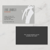 CARTE DE VISITE BRUSHSTROKE BLANC (Devant / Derrière)