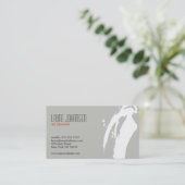 CARTE DE VISITE BRUSHSTROKE BLANC (Debout devant)