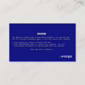 Carte de visite bsod (Dos)