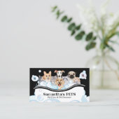 Carte De Visite Bubble Chiens Chats Spa Sitter Groom PetCare (Debout devant)