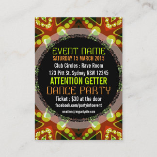 Carte De Visite Bubble Dots ÉVÉNEMENT FÊTE Mini Flyers