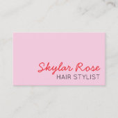 Carte De Visite Bubblegum rose rouge fille mignonne (Devant)