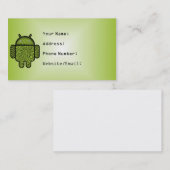 Carte De Visite Bubbles Doodle Character pour le robot Android™ (Devant / Derrière)