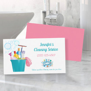 Carte De Visite Bubbles Nettoyage Fournitures Services de Nettoyag