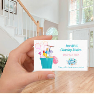 Carte De Visite Bubbles Nettoyage Fournitures Services de Nettoyag