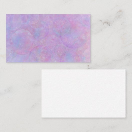Carte De Visite Bubbles Pastel (Devant / Derrière)