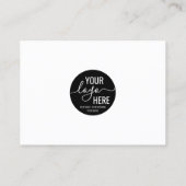 Carte De Visite Budget Logo d'entreprise Médias sociaux Script de  (Dos)