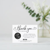 Carte De Visite Budget Logo d'entreprise Médias sociaux Script de  (Debout devant)