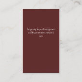 Carte De Visite Budget QR Code Website RSVP Mariage de l'hôtel Dét (Dos)