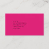 Carte De Visite Budget simple Une couleur solide rose moderne (Dos)