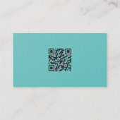 Carte De Visite Budget Turquoise & Parties scintillant argent Code (Dos)