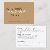 Carte De Visite Budget Un Peu À L'Intérieur Beige Merci Bijoux (Devant / Derrière)