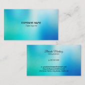 Carte De Visite Bue tones blurred background (Devant / Derrière)