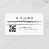 Carte De Visite Buffalo d'aquarelle bleu moderne plaqué QR CODE (Dos)