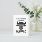 Carte De Visite Buffalo Head Bison Animal Buffalo (Debout devant)