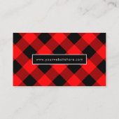 Carte De Visite Buffalo Plaid Check Executive Coach Couleur person (Dos)