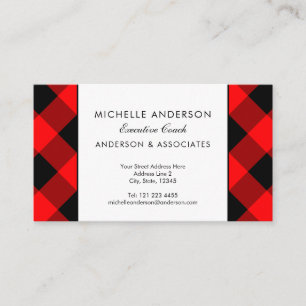 Carte De Visite Buffalo Plaid Check Executive Coach Couleur person