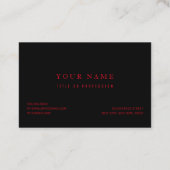 Carte De Visite Buffalo rouge abattu | Initiale personnelle | Cade (Dos)