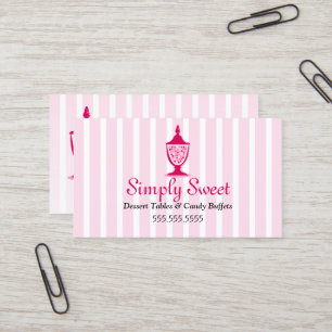 Carte De Visite Buffet de bonbons et tables de desserts