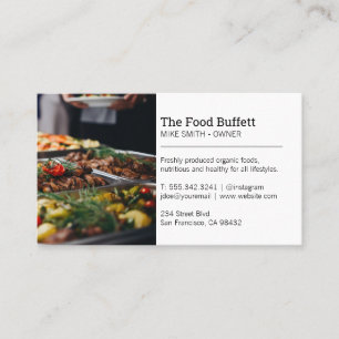 Carte De Visite Buffet de nourriture   Restaurant