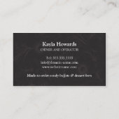 Carte De Visite Buffet de sucrerie et Tableau de dessert (Dos)