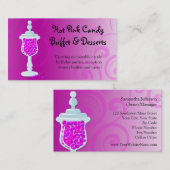 Carte De Visite Buffet fuchsia de sucrerie de roses indien (Devant / Derrière)