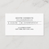 Carte De Visite Buffle d'aquarelle bleu moderne Plaid rustique chi (Dos)