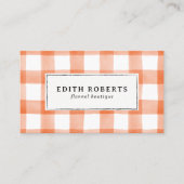 Carte De Visite Buffle d'aquarelle orange moderne plaqué rustique (Devant)