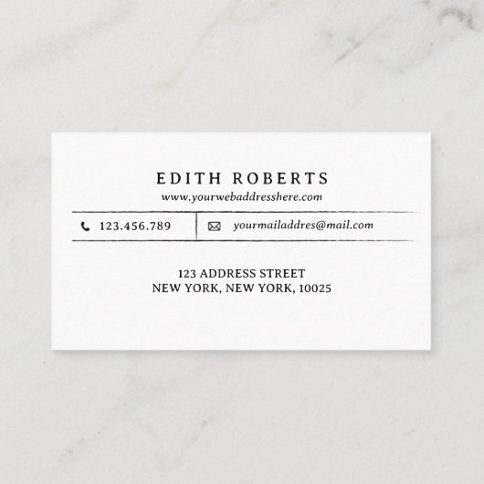 Carte De Visite Buffle d'aquarelle vert moderne plaqué rustique ch (Dos)