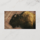 Carte De Visite Buffle de bison de bois (Devant)
