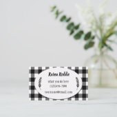 Carte De Visite Buffle noir et blanc classique planté de laurier (Debout devant)