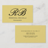 Carte de visite Bug Beige Black Monogram Manager (Devant / Derrière)