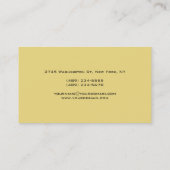 Carte de visite Bug Beige Black Monogram Manager (Dos)