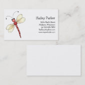 Carte De Visite Buggin vous aussi · Libellule rouge (Devant / Derrière)