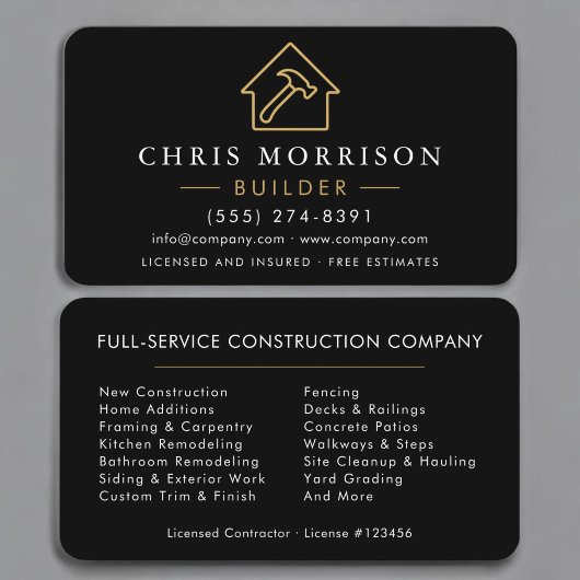 Carte De Visite Builder Construction 