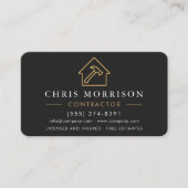 Carte De Visite Builder Construction Black Gold (Devant)