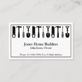 Carte De Visite Builder Contractor Construction Business Card (Devant)